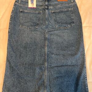 Lucky Brand Classic Blue Midi Skirt